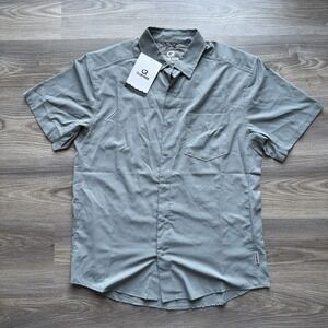 Club Ride Motive Snap Shirt Mens M Gray Cycling Bike NWT